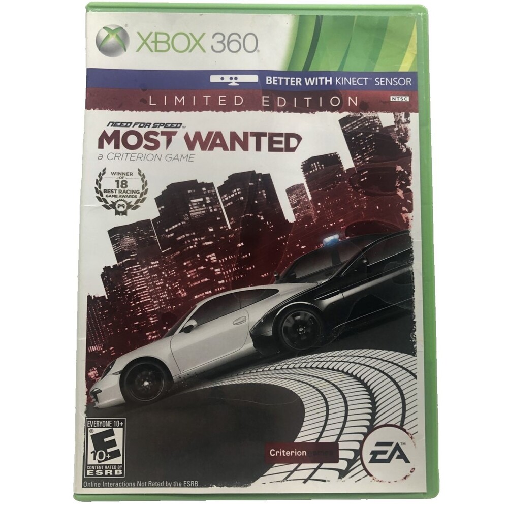 Need For Speed Most Wanted Limited Edition Xbox 360 2012 Complete Cib Tested